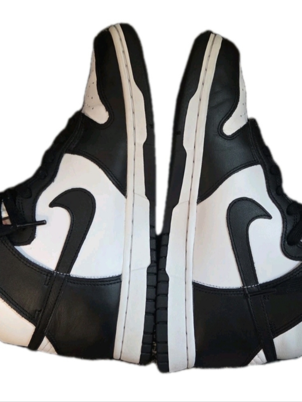 Nike Dunk "Panda" High-Top Sneakers White/Black Size Women's US Size 8 - Picture 5 of 10